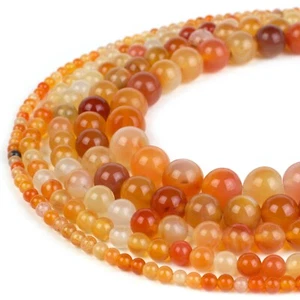 Natural Carnelian Beads Strand Round For Jewelry Making 4mm 6mm 8mm 10mm 12mm - Picture 1 of 2