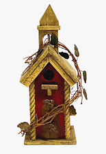 Carson Wooden Painted Birdhouse School House 14.5" H NWT