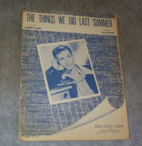 Frank Sinatra Spartiti 1946 Le cose che abbiamo fatto la scorsa estate, Edwin Morris & Co. - Foto 1 di 1