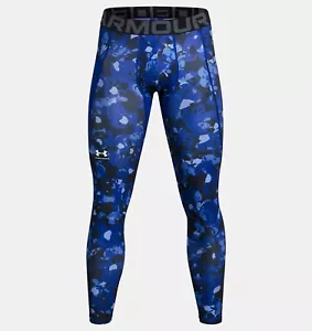 Under Armour Men’s Large Heatgear Armour UA Printed Leggings 1386938-432 NEW - Picture 1 of 8