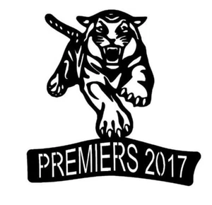 Tigers Premiers 2017 Corten (rusty look) metal Sign - Picture 1 of 1