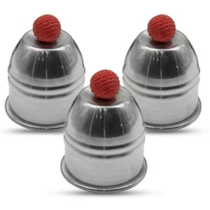 Cups and Balls - Close-up Magic - Aluminum High Polished Cups & Balls! - Picture 1 of 2