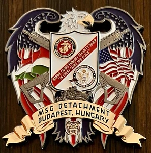 MSG-Det Marine Security Guard Detachment Budapest, Hungary Challenge Coin - Bild 1 von 5