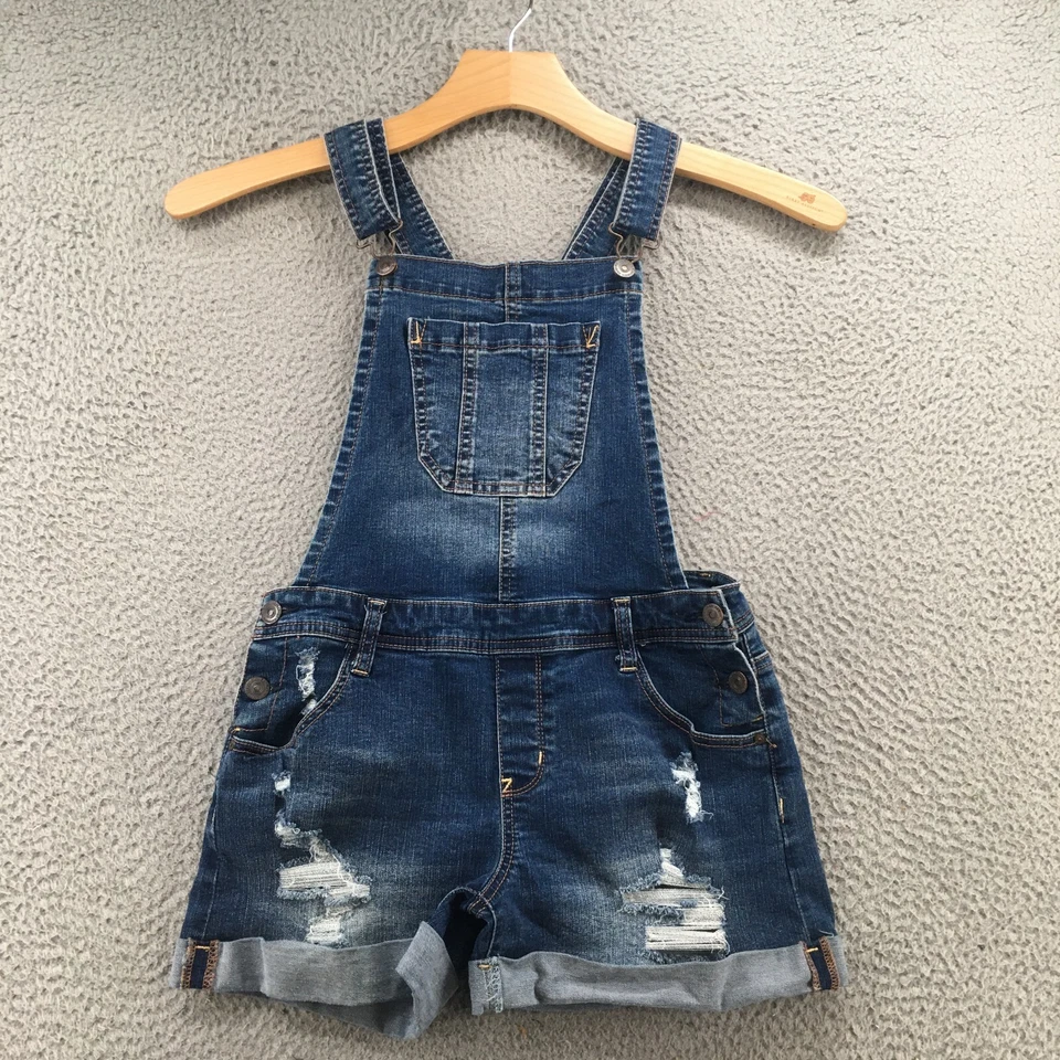 Pantalones cortos Wallflower para mujer (29x3 real) azul denim tiro bajo bolsillos desgastados Foto 1 de 4