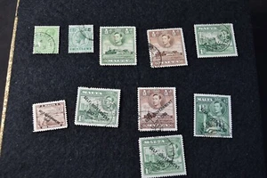 LOTE DE 10 SELLOS MALTA 1914-1946 USADOS INCLUYE S 50+S 168 - Imagen 1 de 6