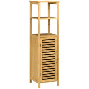 Badezimmerschrank, Badschrank aus Bambus, Badezimmermöbel mit Schrank Naturholz - Bild 1 von 10