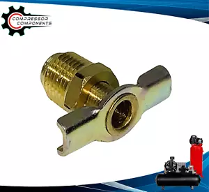 Valvola di scarico serbatoio compressore aria / vite ala spina di scarico Petcock 1/4" MNPT - Foto 1 di 7