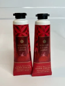 Lot Of 2 Bath & Body Works WINTER CANDY APPLE Shea Butter Hand Cream 1 Oz- NEW - Picture 1 of 4