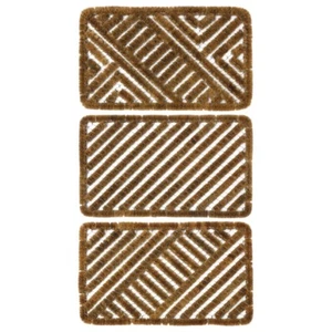 JVL Boston Natural Coir Acero Raspador Puerta de Entrada, 35 x 59 cm - Imagen 1 de 10