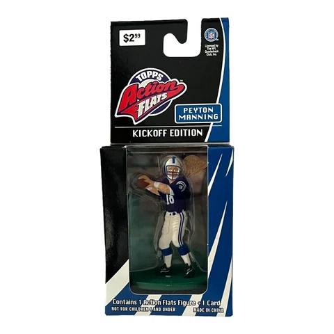 NFL Topps Action Flats Peyton Manning 2.5" Action Figure & Card 1998 Cover