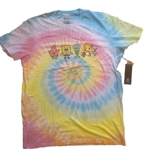 Men’s Tokidoki X Spongebob Nickelodeon Psychedelic Tie Dye Groovy T-shirt Large - Picture 1 of 9