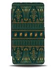 Green and Gold Traditional Egyptian Bugs Flip Wallet Case Symbols Symbol AI64
