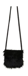 Plüschtasche schwarz 18 x 18 cm Karneval Fasching Halloween Kostümezubehör - Bild 1 von 1