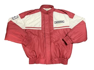 Honda HA-750 Mechanic Staff Vintage Jacket Size 2L Red White Full Zip Motorcycle - Picture 1 of 23