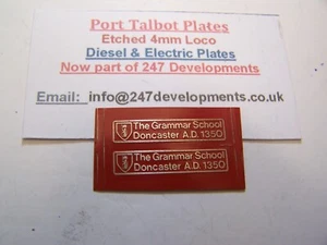 7mm Scale Etch Plates HST 43 045 The Grammar School Doncaster AD 1350 (red) - Picture 1 of 1