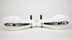 G2 ERGONOMICS MOTO HANDGUARDS WHITE - Picture 1 of 1