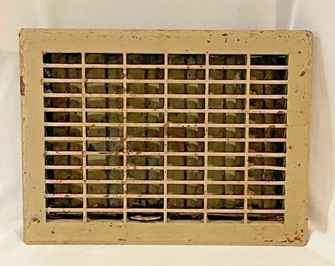 Antique Vintage Grate Duct Vent Heater Architectural Salvage Remodel 10X14 🦋 Cover