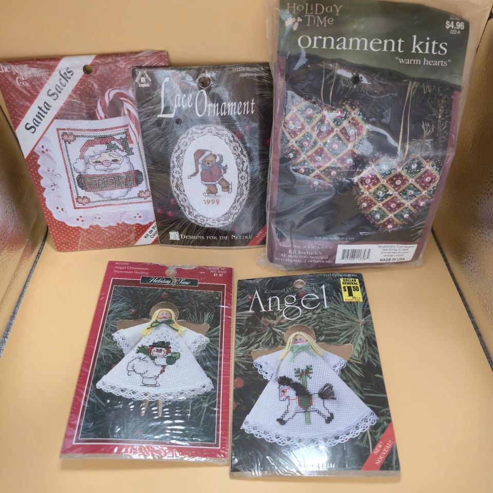 Lote de 5 kits de adornos navideños de colección artesanías surtidas Foto 1 de 4