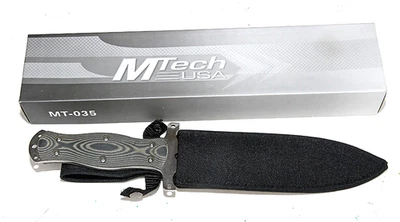 Cuchillo de hoja fija MTech MT-035 con funda de nailon nuevo Foto 1 de 3