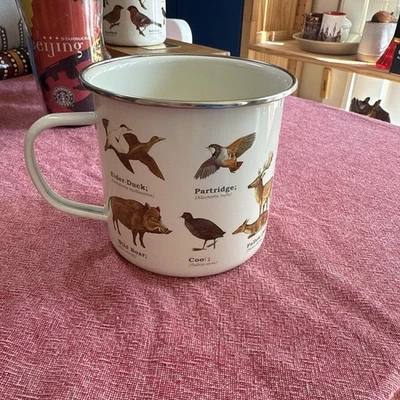 Anuário de pesca escandinavo esmalte caneca de metal presente República acampamento ao ar livre - Imagem 1 de 4