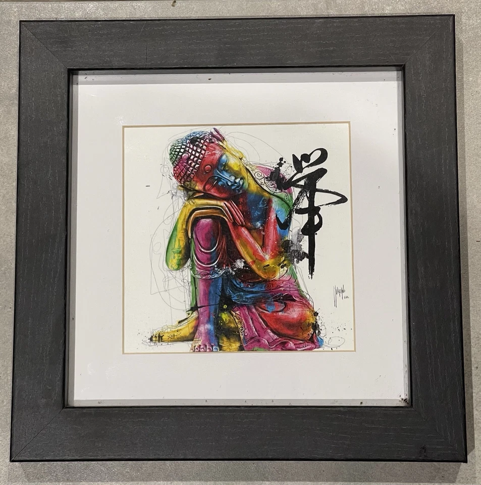 PATRICE MURCIANO Framed 3D Liquid Art Print  "BUDDHA” 25cm x 25cm) - Image 1 of 4