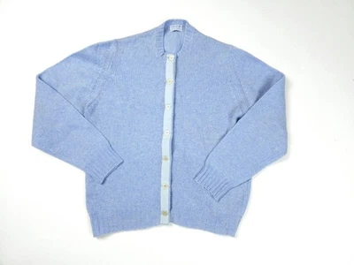 Vintage Brooks Brothers 1960s Baby Blue Shetland Wool Cardigan Sweater Medium - Image 1 of 4