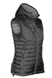 Stormtech Performance Women’s Gravity Thermal Vest Sz M. Black/Charcoal Hooded - Picture 1 of 14