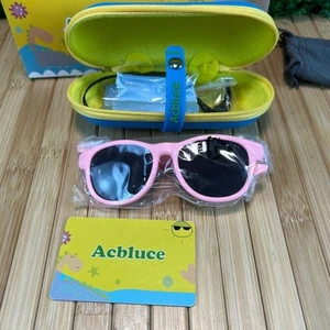 New Kids Sunglasses Polarized 100% UV Protection Pink Girls with Case Gift - Picture 1 of 7