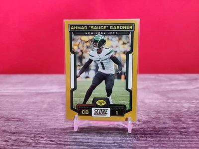 2023 Panini Score Gold Parallel Ahmad "Sauce" Gardner #292 New York Jets - Image 1 of 2