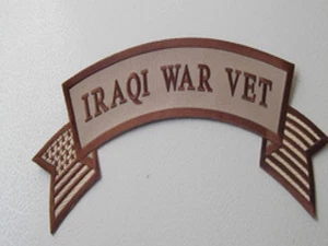 PARCHE DE VETERANOS ""VETETINO DE GUERRA IRAQUÍ"" - PARCHE CHALECO ROCKERO MOTOCICLISTA - MILITAR DE ESTADOS UNIDOS - IRAQ - Imagen 1 de 2
