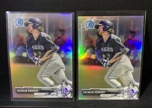 Brendan Rodgers (2) Lote 2017 Bowman Chrome Refractors Colorado Rockies - Imagen 1 de 1