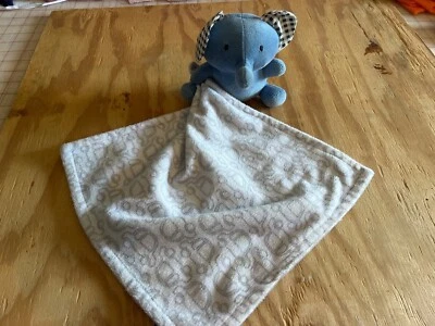 Manta de seguridad para coches gris orejas a cuadros elefante azul Babies R Us (B1) Foto 1 de 2