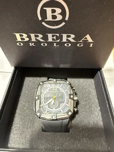 BRERA Orologi Supersportivo Square BRSS2C4602 Grey Chronograph Watch - Picture 1 of 5