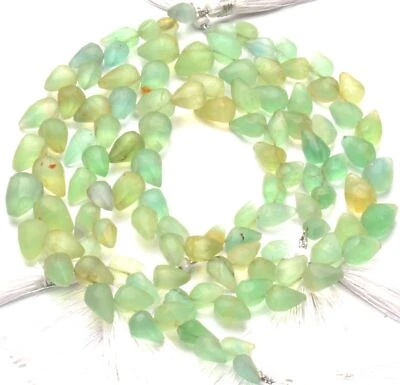 Gema natural verde fluorita 9x6 a 14x10 mm tamaño áspero flor brote cuentas 7" hilo Foto 1 de 4