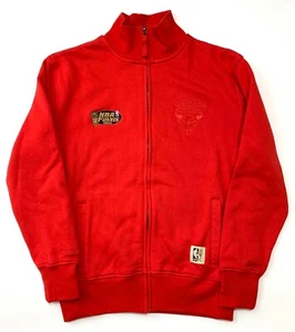 MITCHELL & NESS RED CHICAGO BULLS NBA FINALS FLEECE VARSITY JACKET M L XL JORDAN - Picture 1 of 8
