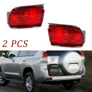 Red Fog Light Rear Bumpe Lamp Pair For Toyota Land Cruiser Prado FJ150 2010-2015 - Picture 1 of 9