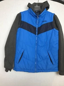 Giacca Pacific Trail Outdoor Youth taglia XL 18/20 con cappuccio e zip intera foderata blu - Foto 1 di 7