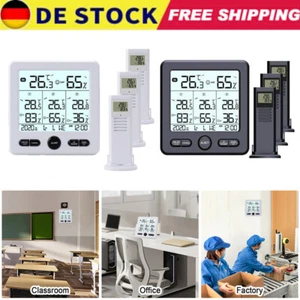 Wetterstation Digital Funk Thermometer Hygrometer mit 3 Innen Außen Sensor DHL - Bild 1 von 14