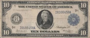 Pair of 1914 FRN FEDERAL RESERVE NOTES $10 & $5 Rare Minneapolis (2) notes - Picture 1 of 4