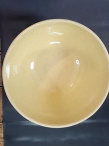 1920s 12 " LARGE YELLOW WARE POTTERY MIXING BOWL VINTAGE RANSBOTTOM ROSEVILLE ? - Picture 1 of 11