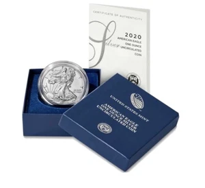 2020 W Burnished Silver Eagle - Picture 1 of 4