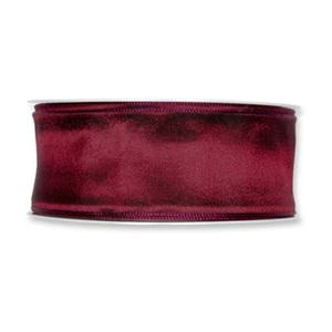 Mitternachtsrot Stoffband 40 mm breit volle 25 m Rolle Taft Satin - Bild 1 von 1