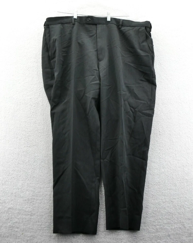 Enro Khakis 46x34 Para Hombres Gris Plisado Pierna Recta Pantalones Vestido Pantalones Traje Foto 1 de 4