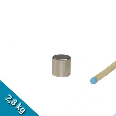 SmCo-Scheibenmagnet Ø 10,0 x 10,0 mm S280 Nickel-hält 2,8 kg