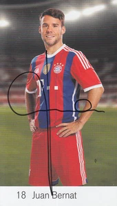 FOTO TARJETA CLUB JUAN BERNAT FIRMADA A MANO BAYERN MUNICH. - Imagen 1 de 1