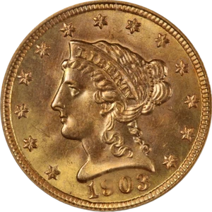 1903 Liberty Gold $2.50 PCGS MS66 Superb Eye Appeal Strong Strike - Picture 1 of 4