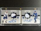 2018-19 UD The Cup Dual Auto Rookie Bookmarks Travis Dermott Andreas Johnsson