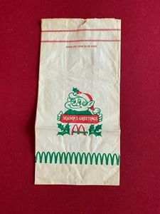 1970's, McDonald's, "Christmas" (#8) Paper Bag (Scarce / Vintage) - Picture 1 of 2