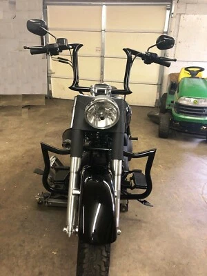 Barra de choque de autopista protector de motor desmontable 4 Softail Heritage Fatboy Lo FLSTF 2000-17 Foto 1 de 4