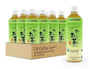 (12 Pack) ITO EN Organic Oi Ocha Unsweetened Green Tea with Vitamins, 16.9 Fl Oz - Picture 1 of 4